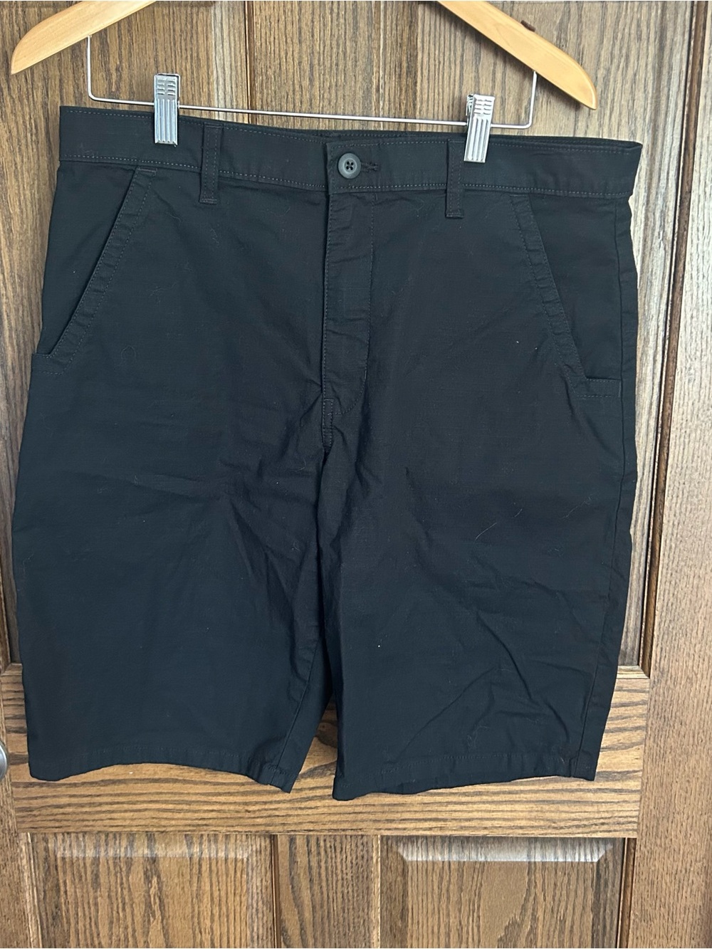 Dickies Black Flat-Front Work Shorts